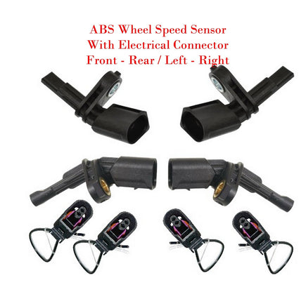4 ABS Wheel Speed Sensor W/Connector Front/Rear L/R Fits Audi VW 2004-2022