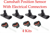 Set 4 Camshaft position Sensor With Connector Fits: GM Vehicles Suzuki 2007-2009