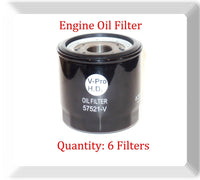 6 X Engine Oil Filter Fits:OEM#2-94654-200-0 Chevrolet GMC ISUZU L4 4.8 L4 5.2L