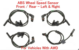 4 ABS Wheel Speed Sensor Front -Rear Left & Right Fits: 300  Charger Magnum AWD