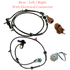 ABS Speed Sensor & Connectors  Rear L/R Fits Nissan Altima 2002-2004 2.5L 3.5L
