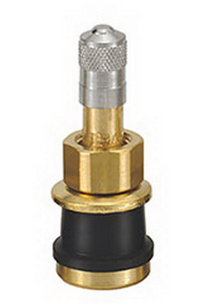 TR501 Straight Brass Tubeless Truck Tire Valve  0.625 Dia , 1.5" Length