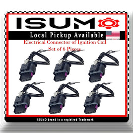 6 x Ignition Coil  Electrical Connector Fit UF830 Buick Cadillac Chevrolet GMC