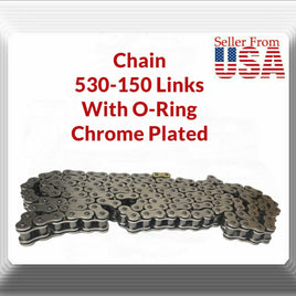 O-Ring Drive Chain Natural color Pitch 530x150 Links For Honda Kawazaki Suzuki