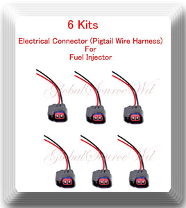 6 Kits Pigtail Connector of Fuel Injector FJ998 Fits: Ford Lincoln Mazda Mercury