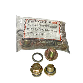 50 x Oil Drain Plug W/Washer M14-1.50, Head Size 17mm Fits Most Popular Vehicles