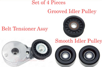 4 Pcs Belt Tensioner Assy & 3 Belt Idler Pulley Fits: Malibu 2004-2006 G6 2005-2