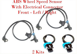 2 x ABS Wheel Speed Sensor w Connector Front left / Right For Blazer Jimmy 98-05