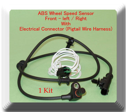 2 Kits ABS Wheel Speed Sensor W/ Connector Front L & R Dodge Durango 2004-2005