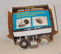 20pc 3"   CALHAWK WIRE CUP BRUSH SET  STEEL WIRE WHEEL BRUSHES FOR DRILLS