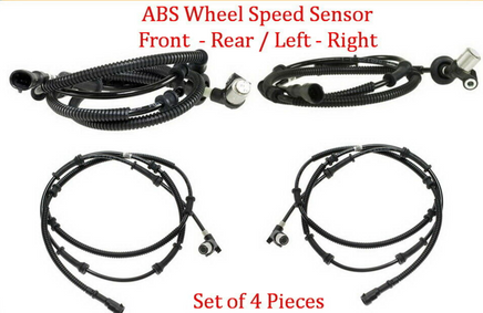 Set  of 4 ABS Wheel Speed Sensor Front-Rear L&R Fits: Jeep TJ Wrangler 1997-2006