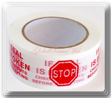 24 Rolls 2" x 110 yds Security Seal Packing Tape IF SEAL IS BROKEN 