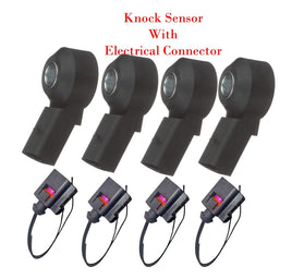 4x Knock Detonation Sensor + Connector Fits Audi Porsche Cayenne Macan Panamera