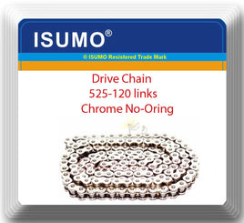 OE Spec Chrome Plated 525x120 No-Oring Motorcycle ATV Chain 525-Pitch 120-Links