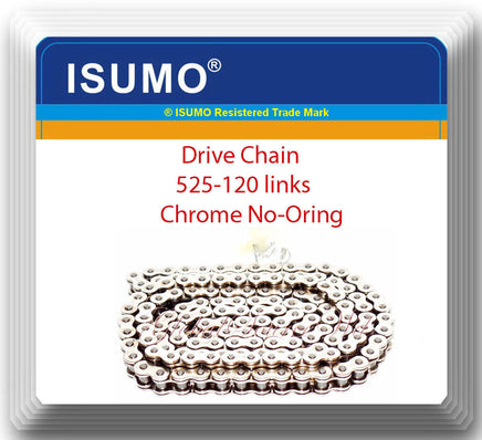 OE Spec Chrome Plated 525x120 No-Oring Motorcycle ATV Chain 525-Pitch 120-Links