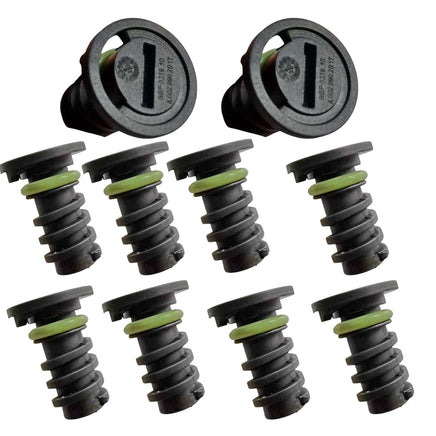 10 Pieces Plastic Oil Drain Plug With O-Ring Fits Mercedes Benz 2014-2024