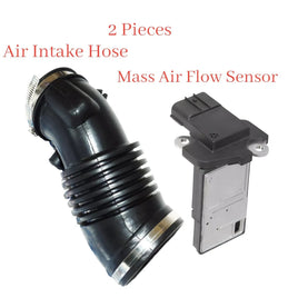 2 Pcs Mass Air Flow Sensor + Air Cleaner Intake Hose Fits Honda 2016-2024 V63.5L