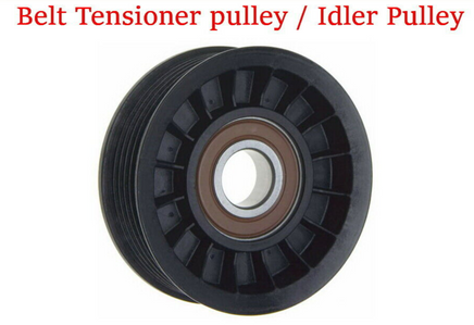 4 Pcs: Belt Tensioner Assy & 3 Belt Idler Pulley Fits: Equinox Torrent 2006-2009