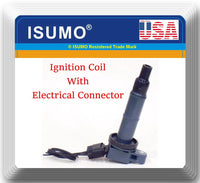 Set 4 Ignition Coil W/Connector Fits :Lexus Pontiac Scion Toyota  L4 2.0L 2.4L