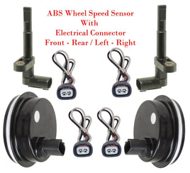4 ABS Wheel Speed Sensor & Connectors Front-Rear - L/R Fits Lexus 2006-2014