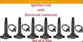 6 Kits Ignition Coil W/Connector Fit:OEM# 90919-02251 Lexus Toyota V6 3.5L 05-19
