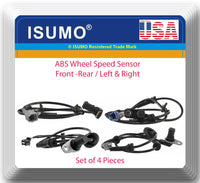 Set 4 Front & Rear L&R ABS Wheel Speed Sensor For Nissan Maxima 3.5L 2004 -2008 