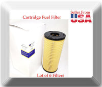 6 x 1R0756 Fuel Filter Fits: Caterpillar Engines 3508 3508B 3512 3512B 3516