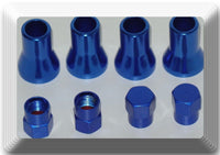 Set of 4 Blue Color Cover of Stem and Cap For TR413 Tire Valve 