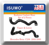 2 PCs Radiator Coolant Hose Lower & Lower Fits:Mercedes Benz C230 2003-2005 1.8L