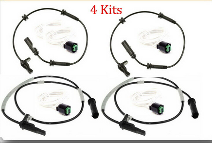 4 x ABS Wheel Speed Sensor W/Connectors Front-Rear L/R Fits BMW 2 3 4 2012-2020