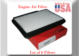 6 x Air Filter Fit:Fram CA6304 Wix 46203 Honda Accord Acura Prelude 1986-1989