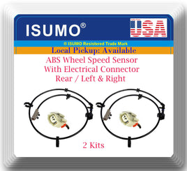 2 ABS Wheel Speed Sensor W/Connector Rear L/R Fits Chrysler Pacifica 2004-2006