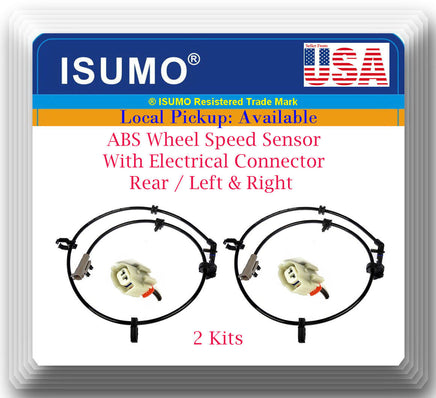 2 ABS Wheel Speed Sensor W/Connector Rear L/R Fits Chrysler Pacifica 2004-2006