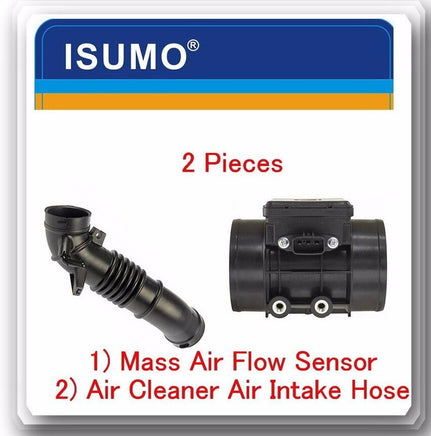 2 Pc Mass Air Flow Sensor & Air Cleaner Intake Hose Fits:Mazda Protege Protege5 