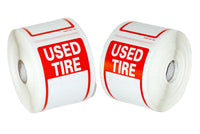 2 Rolls of Tire Label - Used Tire Lable Stickers  6" X 2.5" (150mm x 63.5mm)