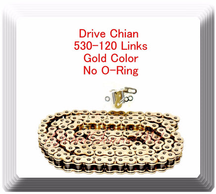 Drive Chain Gold Color 530-120 Link (No O-Ring) For Suzuki GSXR 1000 GSX-R750 