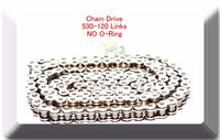 Chrome Plated 530-120 Link No O-Ring Chain Motorcycle fit Harley Sportster Dyna 