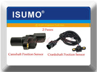 2 Pcs Camshaft & Crankshaft Position Sensor Fits:Mitsubishi Mirage 97-00 L4 1.8L