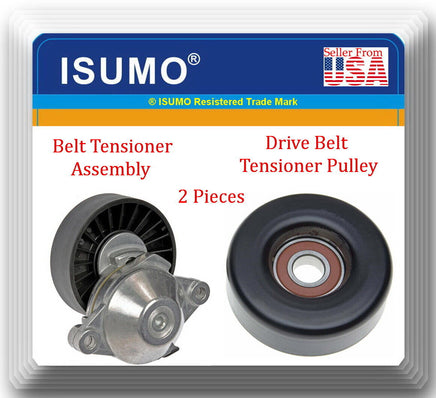 2 Pcs Belt Tensioner &Belt Tensioner Pulley Fits: Saturn S Series SL SC SW 1.9L