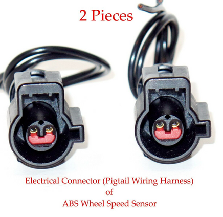 2 Kits ABS Wheel Speed Sensor Front W/Connectors L/R FOR Explorer Mountaineer &