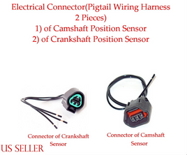 2 Pieces Connector of Camshaft/Crankshaft Position Sensor Fits:Montero 2001-2006