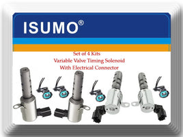 4x Variable Timing Solenoid Actuator L / R Sides W/ Connector Fits Lexus Toyota