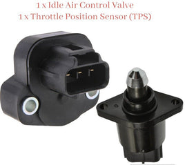 2 Pcs Idle Air Control Valve & TPS Sensor  Fits: Dodge Jeep 1997-2002