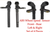 4 x ABS Wheel Speed Sensor  & Connector Front-Rear  L/R  Fits Sequoia 2008-2017