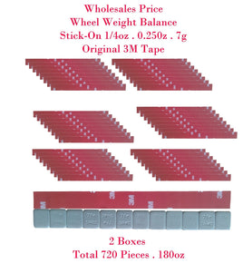 2 Boxes Red 3M Tape Stick on Wheel Weights Balance 1/4 0.25 z Total 720 Pc 180oz