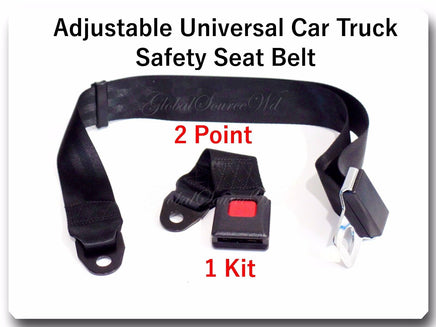 (4 Kits ) Adjustable Universal Car Truck 2 Point Seat Belt Lap Safety Belt