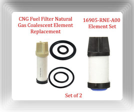 2 Pcs CNG Fuel Filter Natural Gas Element & Element Set Fits Civic GX 4 Door  