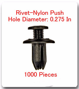 1000 Pc Rivet Nylon Push Hole Dia: 0.275" Fits:4Runner Corolla MR2 Pickup Tercel