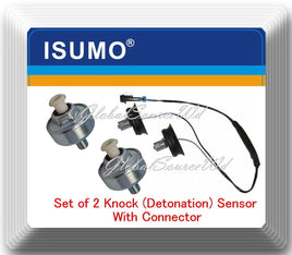Knock Sensor with Harness Pair Kit Set for Chevy GMC Silverado Sierra Cadillac