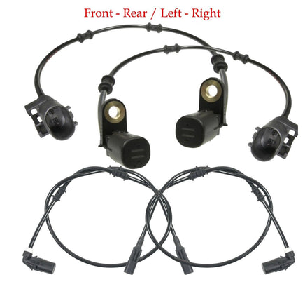 4x ABS Wheel Speed Sensor & Connector Front Rear For ML320 ML430 ML500 ML55 AMG